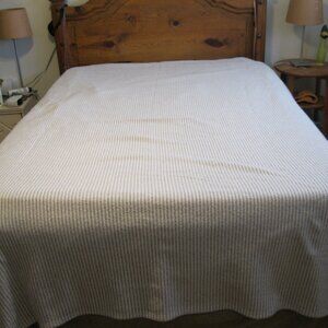 Brahms Mount Winslow Cotton Blanket - Full - Blue stripe